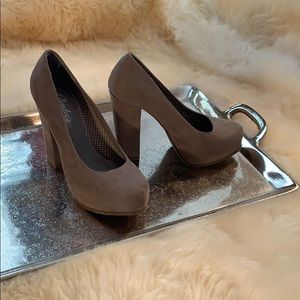 Candie’s Suede Platform Heels